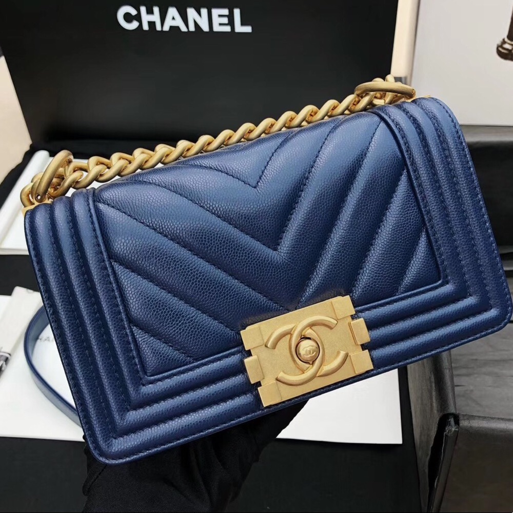 Blue Chanel LeBoy Small size